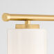 Belinder 4 Light 33 inch Aged Brass Vanity Light Wall Light