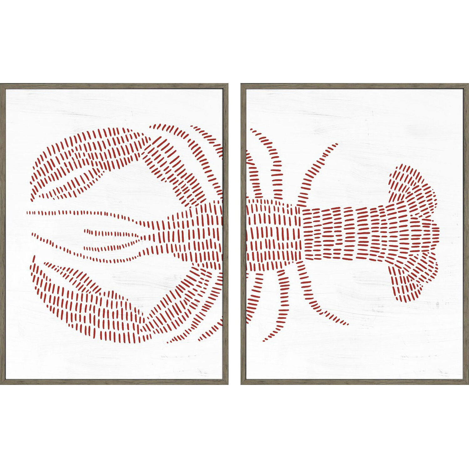 Spotted Crab Spotted Lobster 16 X 12 inch Non-Glass Framed Art, Propac