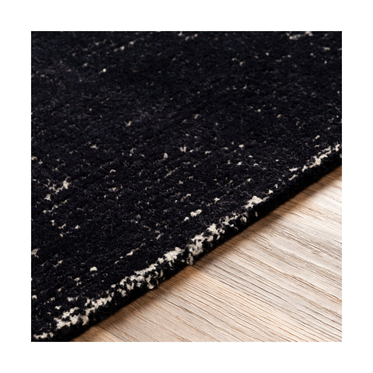 Messina 120 X 96 inch Black/White Handmade Rug in 8 x 10, Rectangle