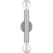 Auburn 2 Light 5 inch Polished Chrome Wall Sconce Wall Light