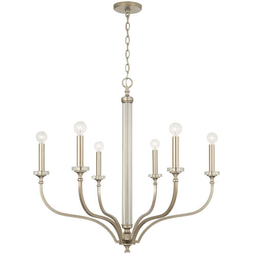 Breigh 6 Light 32 inch Brushed Champagne Chandelier Ceiling Light
