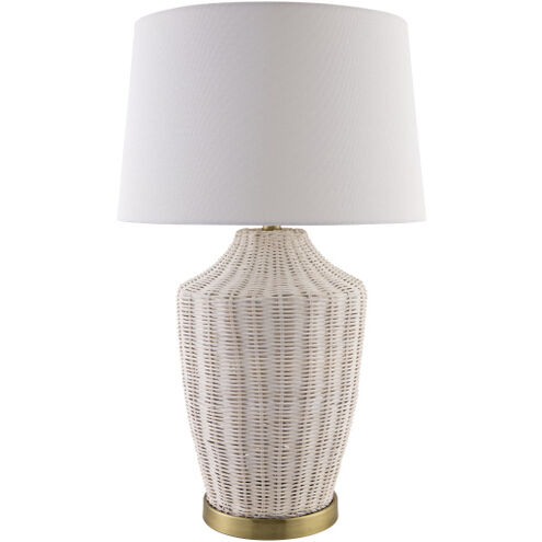 Isola 27.5 inch 150 watt Plated and Natural Accent Table Lamp Portable Light