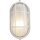 Aria 1 Light 9 inch White Outdoor Bulkhead