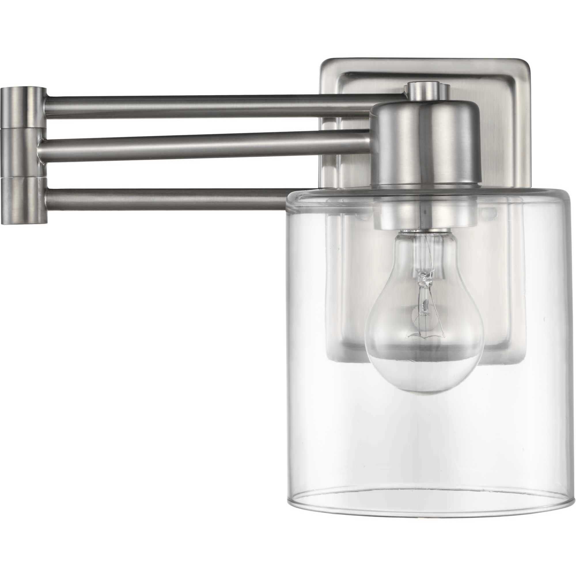 Milner 10 inch 60.00 watt Brushed Nickel Swing Arm Wall Light