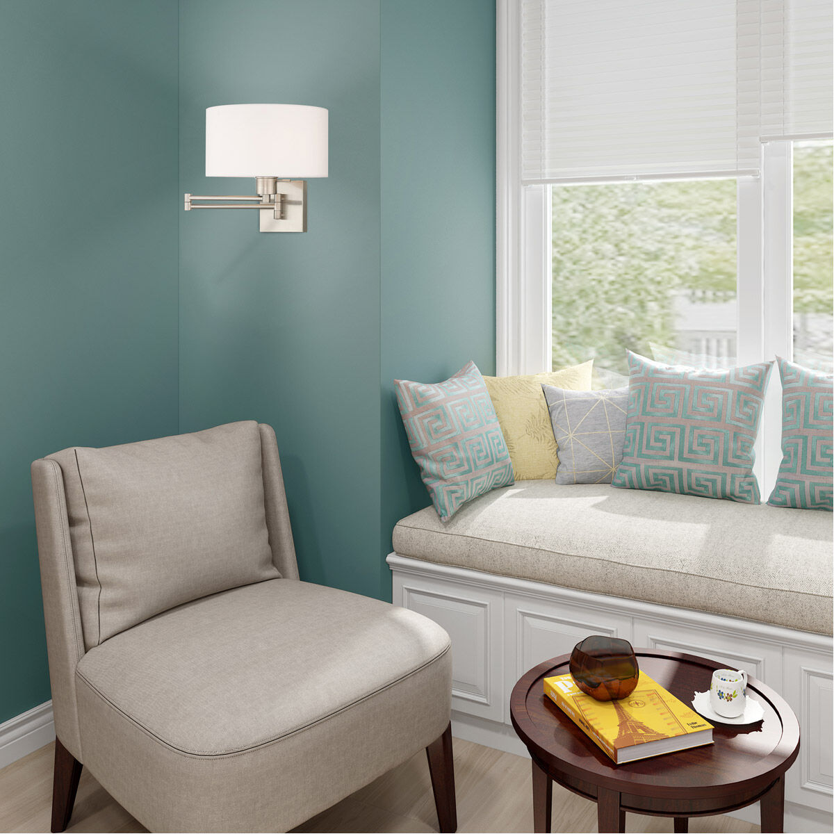 Allison 24 inch 100.00 watt Brushed Nickel Swing Arm Wall Lamp Wall Light