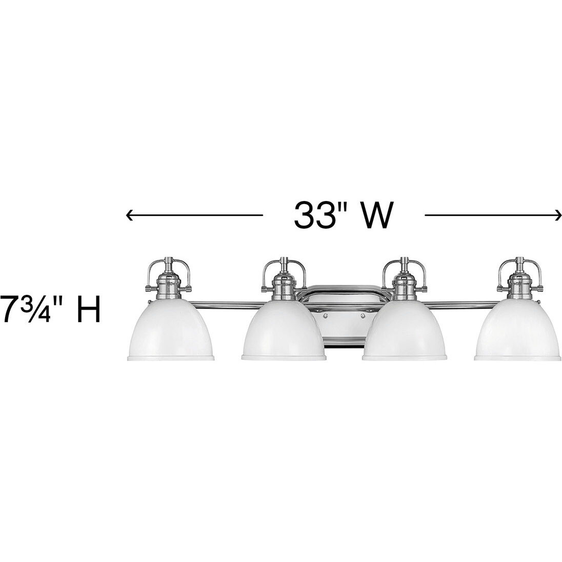 Rowan 4 Light 33 inch Chrome Vanity Light Wall Light