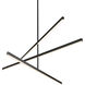 Vega LED 0.75 inch Black Chandelier Ceiling Light