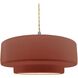 Radiance LED 16.25 inch Canyon Clay and Brushed Nickel Pendant Ceiling Light