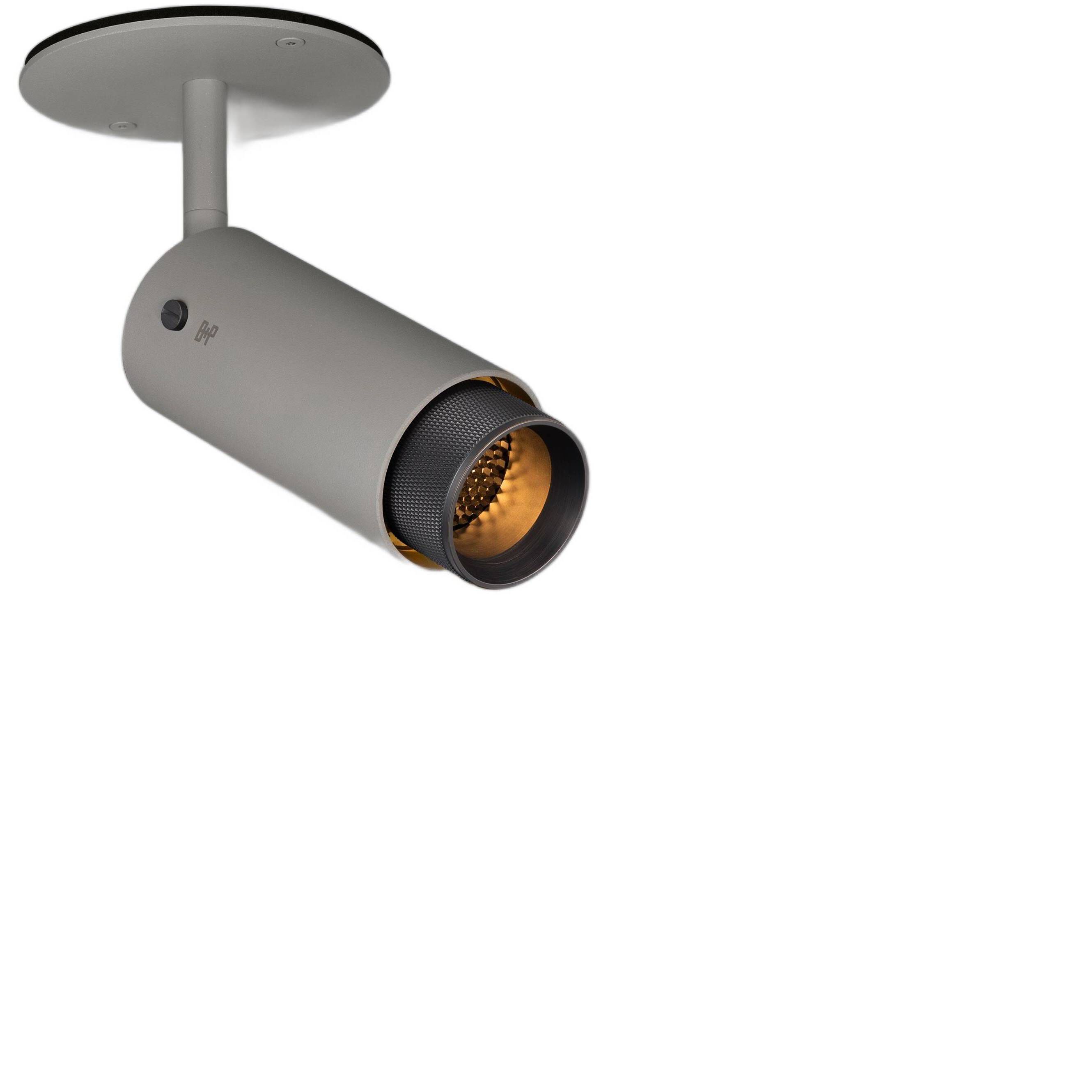 Exhaust Spot 1 Light 110-120 Stone / Smoked Bronze Spotlight Ceiling Light