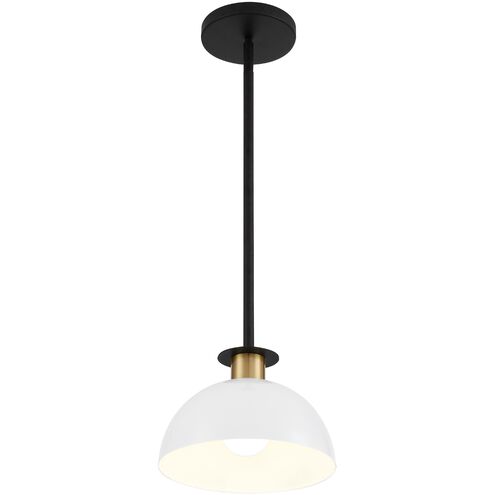 Gigi 1 Light 10 inch Black/Aged Brass Mini Pendant Ceiling Light