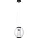 Farmhouse 1 Light 10 inch Matte Black Outdoor Hanging Lantern