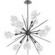 Blossom LED 34.5 inch Graphite Chandelier Ceiling Light in 3000K LED, Starburst