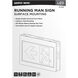 Running Man White Exit Sign