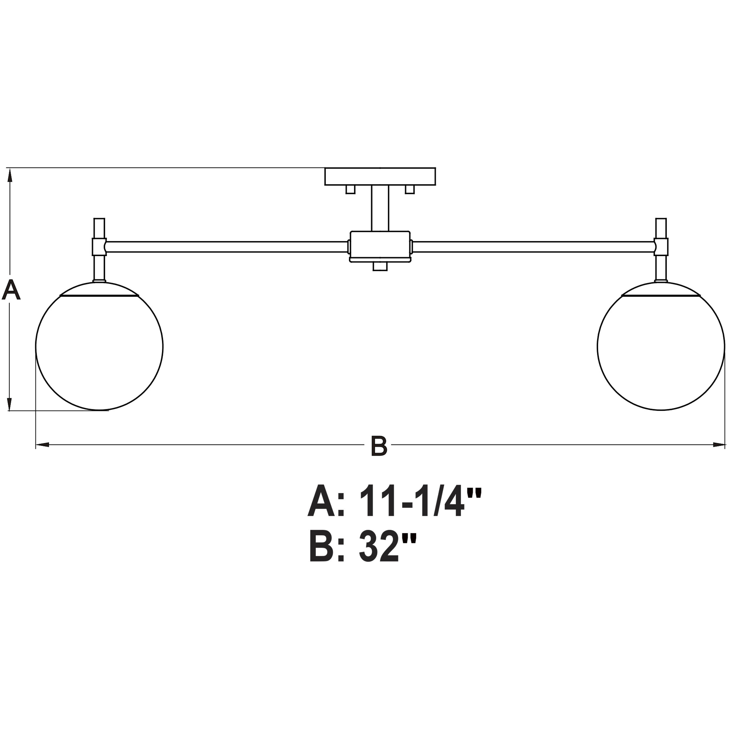 Armitage 5 Light 32 inch Muted Brass Semi-Flush Mount Ceiling Light
