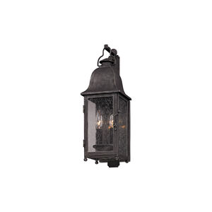 Pella 2 Light 19 inch Aged Pewter Outdoor Wall Sconce