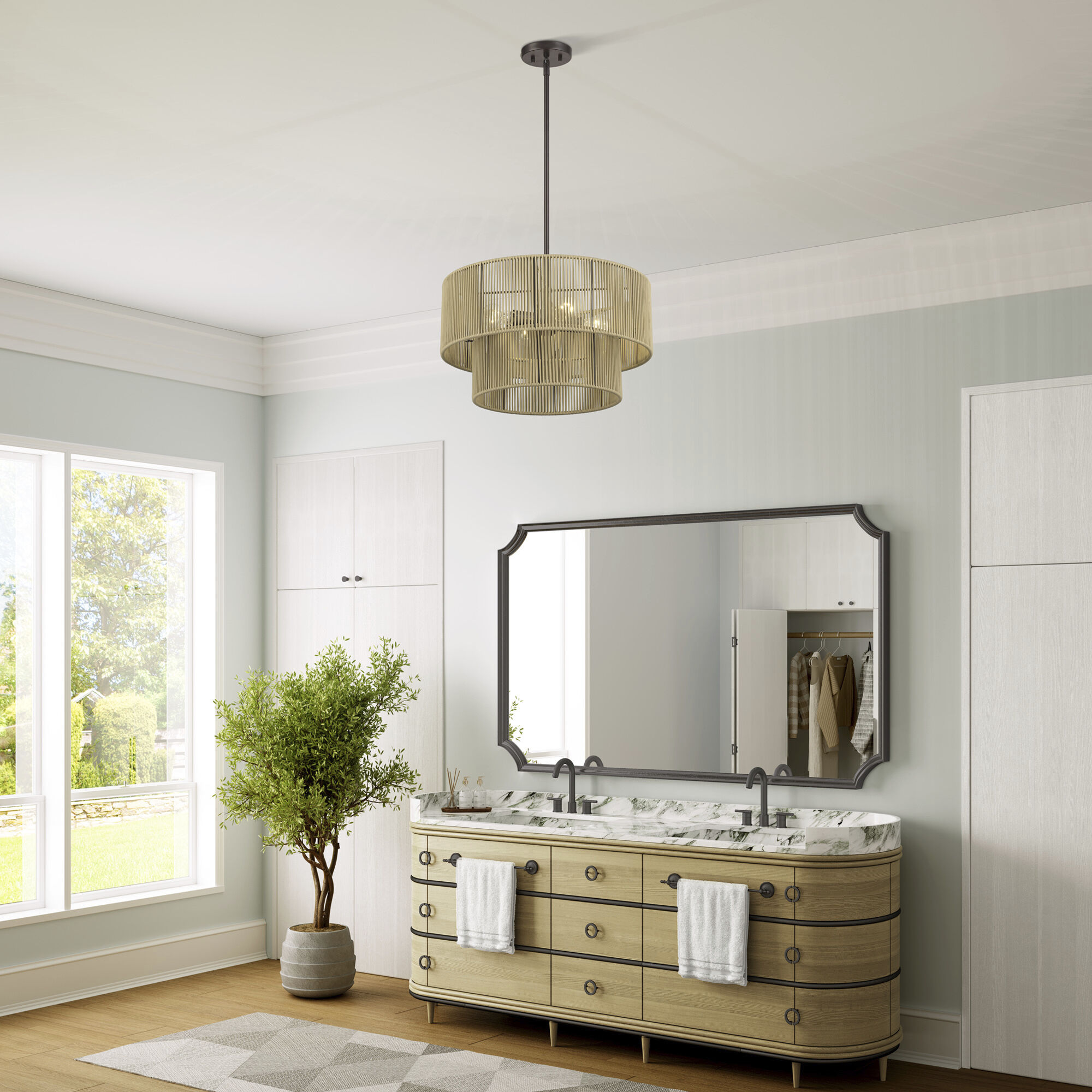 Acordia 4 Light 20 inch English Bronze Pendant Chandelier Ceiling Light