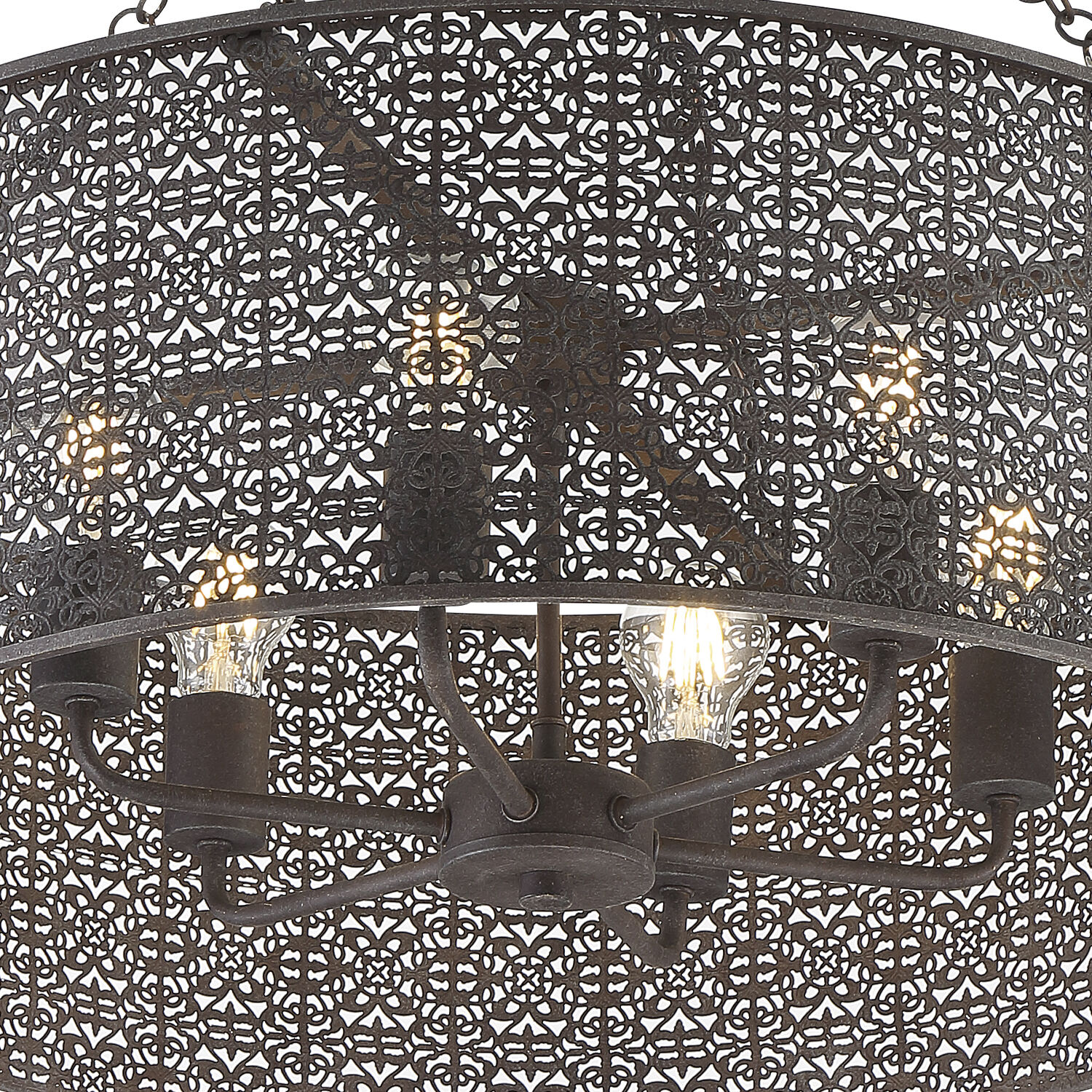 Jasmine 6 Light 25 inch Forged Bronze Chandelier Ceiling Light