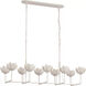 Julie Neill Alberto LED 50.5 inch Plaster White Linear Chandelier Ceiling Light, Large