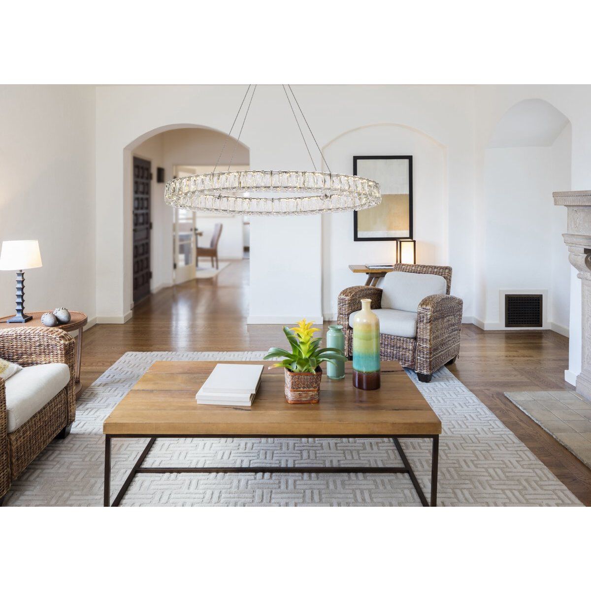 Monroe 1 Light 36 inch Chrome Pendant Ceiling Light