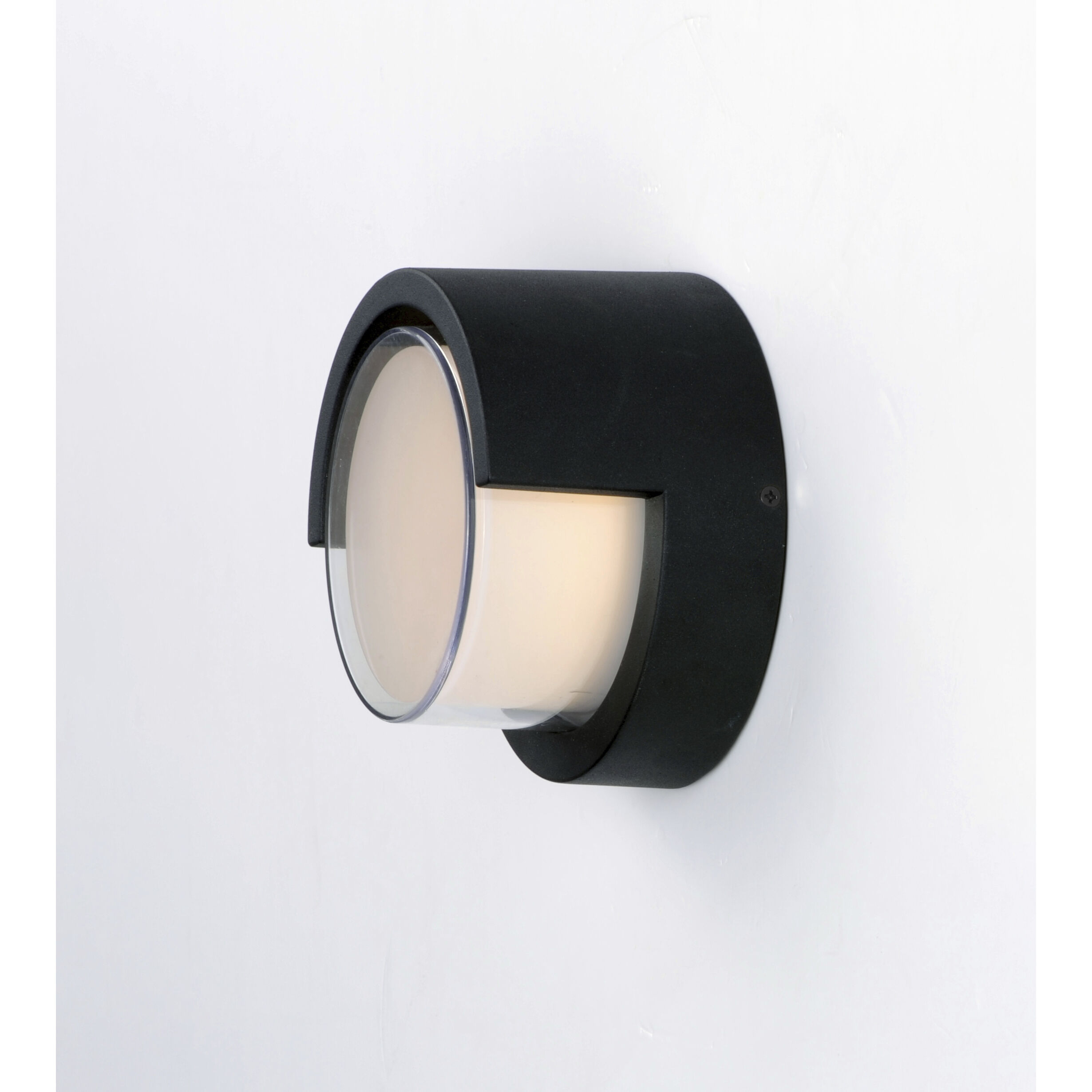 Eyebrow LED 7 inch Black Outdoor Wall Mount