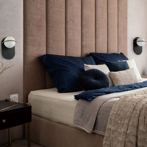 Revolve LED 6 inch Black and Gold Wall Sconce Wall Light