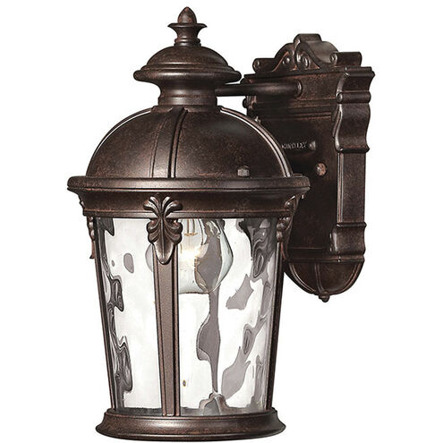 Estate Series Windsor LED 13 inch River Rock Outdoor Wall Mount Lantern, Small