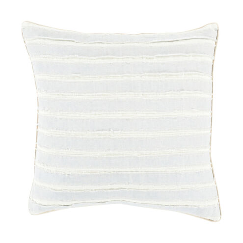 Willow 18 X 18 inch Pale Blue and Cream Throw Pillow
