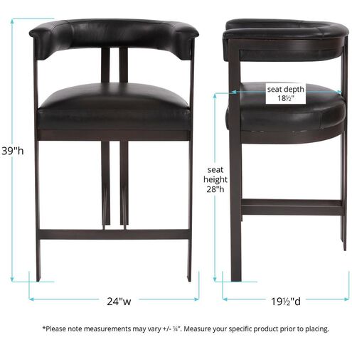 Carson 39 inch Dark Bronze Counter Stool