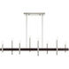 Denmark 8 Light 9 inch Brushed Nickel with Bronze Accents Chandelier Ceiling Light