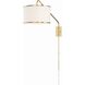 Mallory 50.5 inch 60.00 watt Soft Brass Task Sconce Wall Light