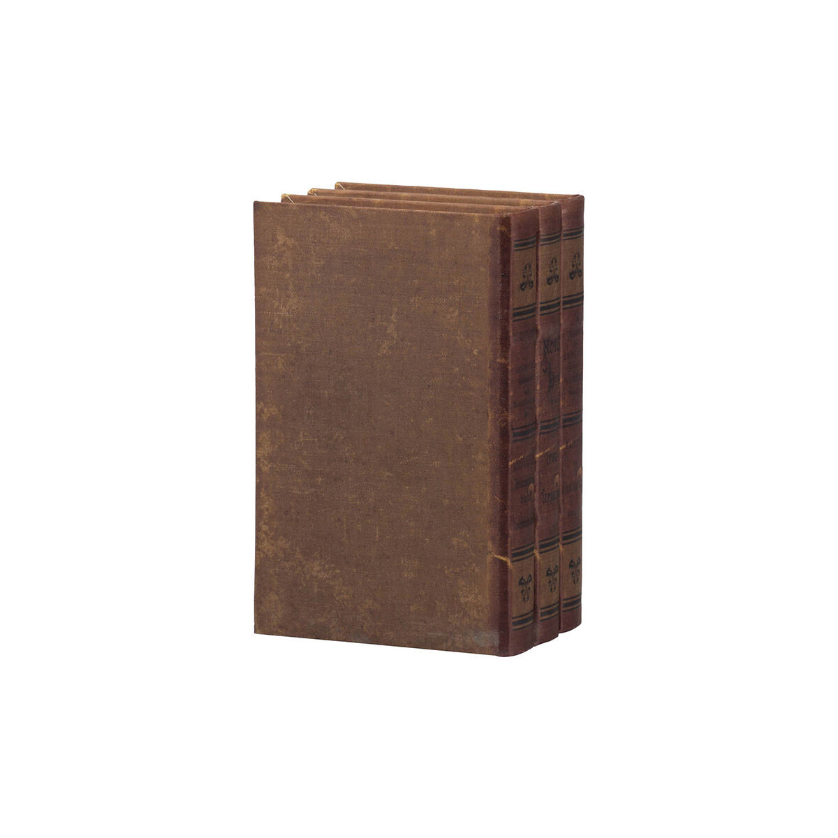 Anita 5.5 X 1.5 inch Brown Book Box, Set of 4