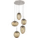 Cosmos Incandescent 5 Light 24.4 inch Beige Silver Chandelier Ceiling Light in Metallic Beige Silver, Bronze Cosmos, Round Multi-Port