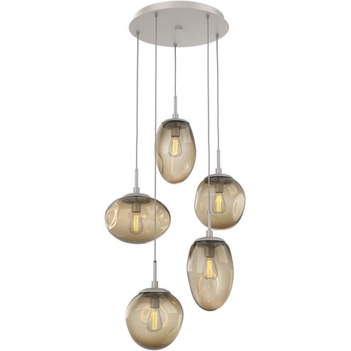 Cosmos Incandescent 5 Light 24.4 inch Beige Silver Chandelier Ceiling Light in Metallic Beige Silver, Bronze Cosmos, Round Multi-Port