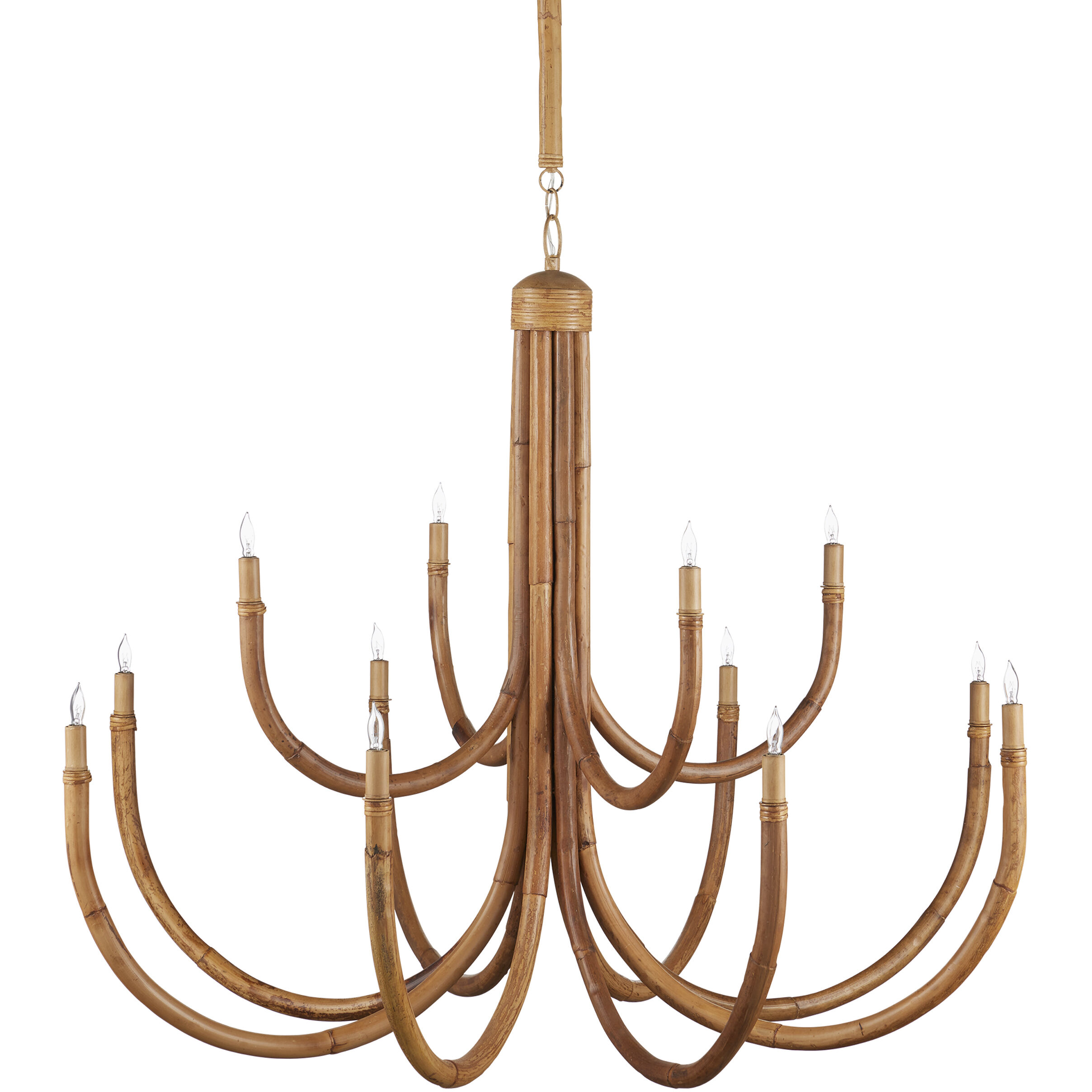 Samsara 12 Light 48 inch Natural/Saddle Tan Chandelier Ceiling Light, Large