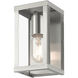 Gaffney 1 Light 8 inch Brushed Nickel Outdoor Wall Lantern, Small