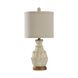 Signature 23.5 inch 60 watt Distressed Off-White and Light Beige Dark Brown Table Lamp Portable Light