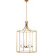 AH by Alexa Hampton Bantry House 4 Light 24 inch Antique Gild Lantern Pendant Ceiling Light