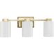 Estrada 3 Light 22.37 inch Brushed Gold Bathroom Vanity Light Wall Light