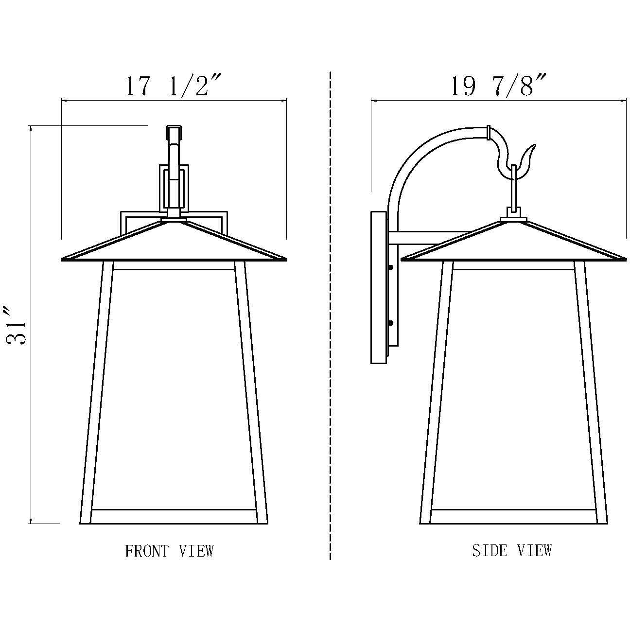 Rainer Outdoor Wall Light in Black, G9