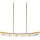 Arcus 1 Light 47.63 inch Aged Brass Linear Pendant Ceiling Light