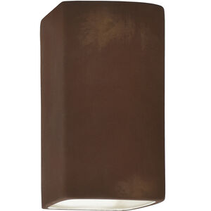 Ambiance Rectangle LED 5.25 inch Real Rust Wall Sconce Wall Light, Small