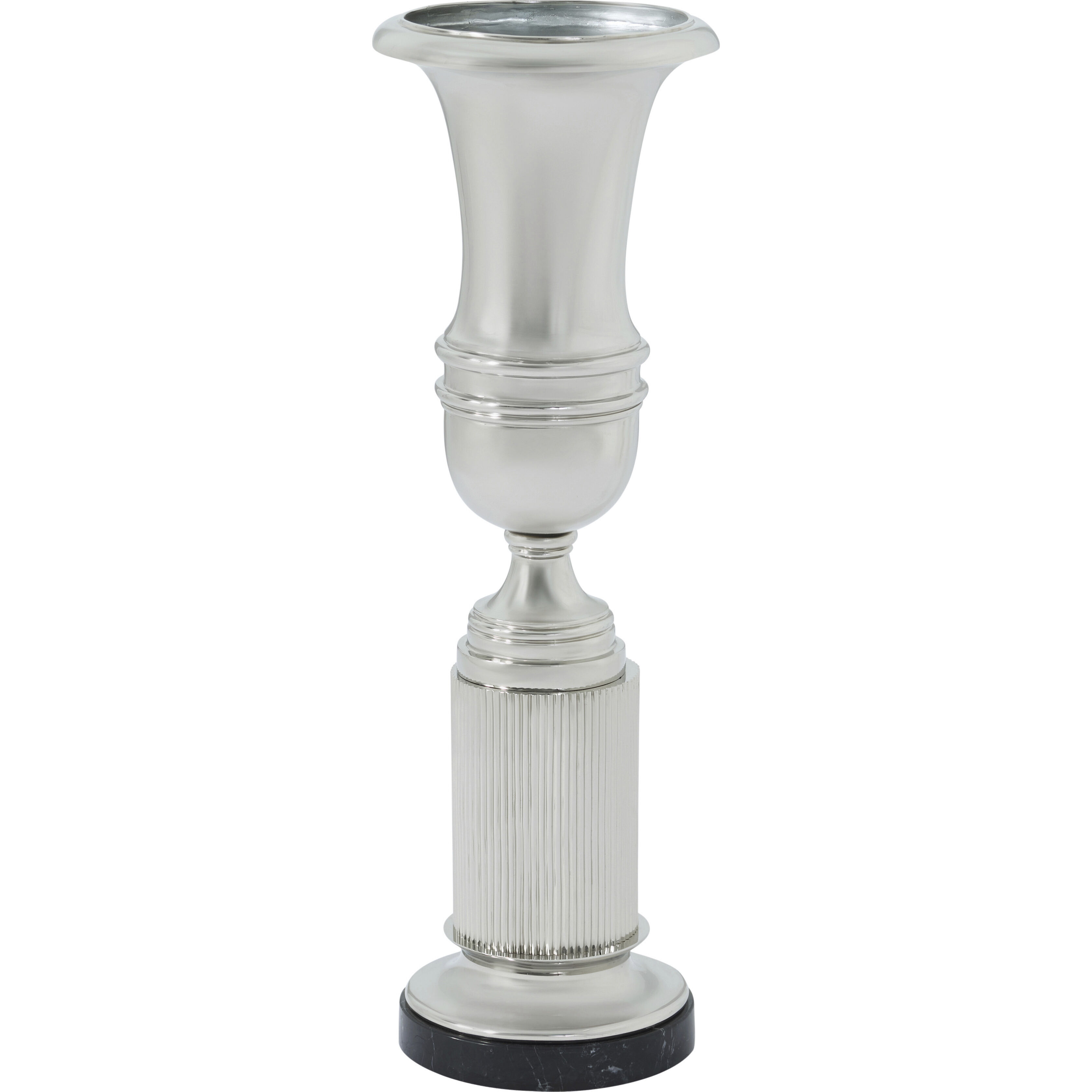 Coronet Reeded 28.75 X 9.25 inch Urn, Brass on Marble Stand, Spencer London