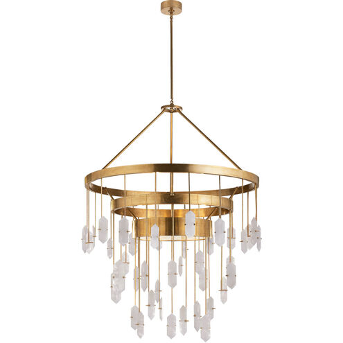 Kelly Wearstler Halcyon 6 Light 36 inch Antique-Burnished Brass Three Tier Chandelier Ceiling Light, Large