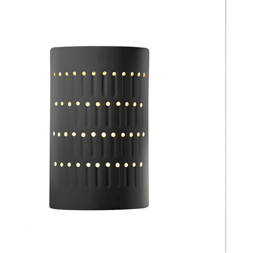 Ambiance Cactus Cylinder LED 5.75 inch Carbon Matte Black Wall Sconce Wall Light, Small