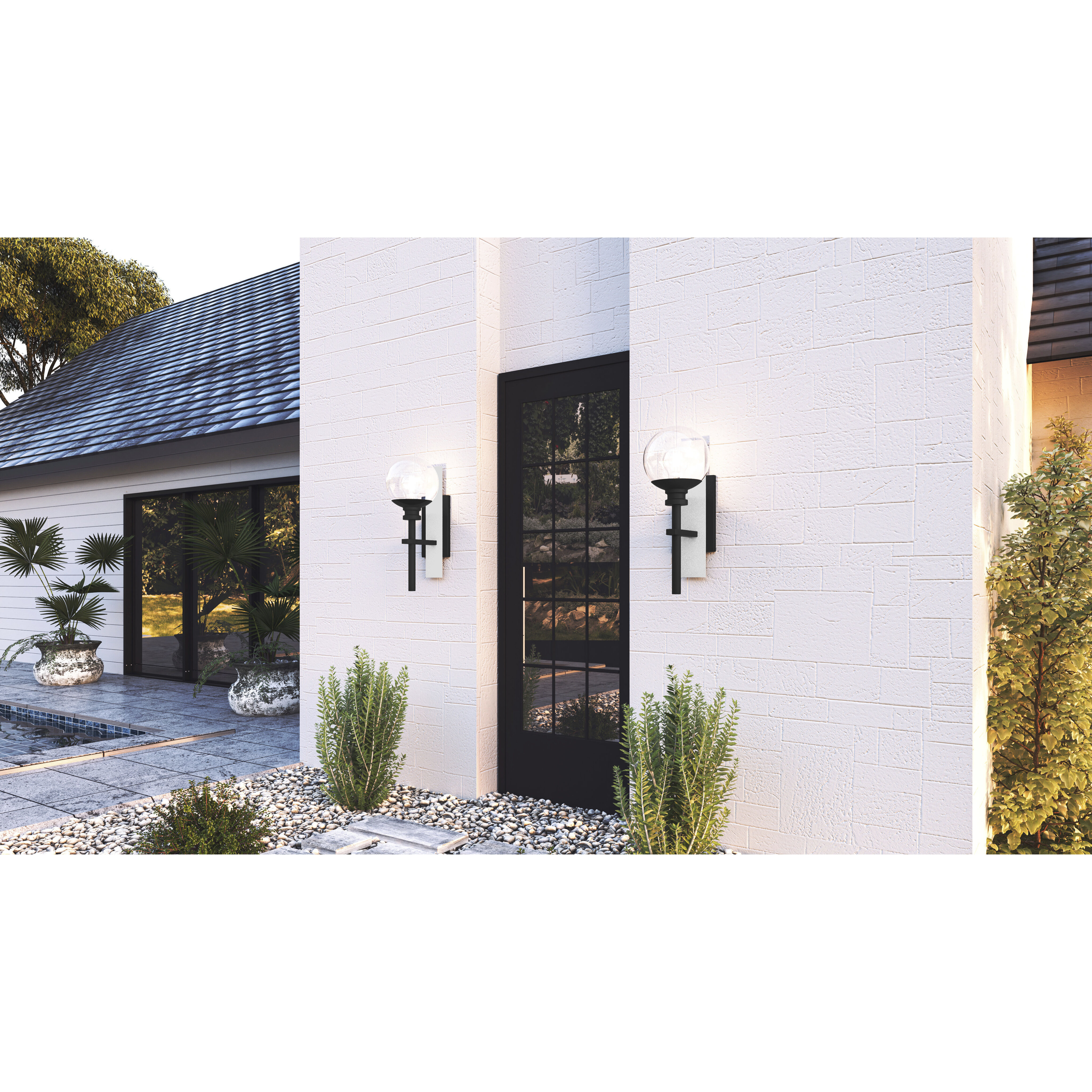 Gladstone 1 Light 21 inch Earth Black Outdoor Wall Lantern