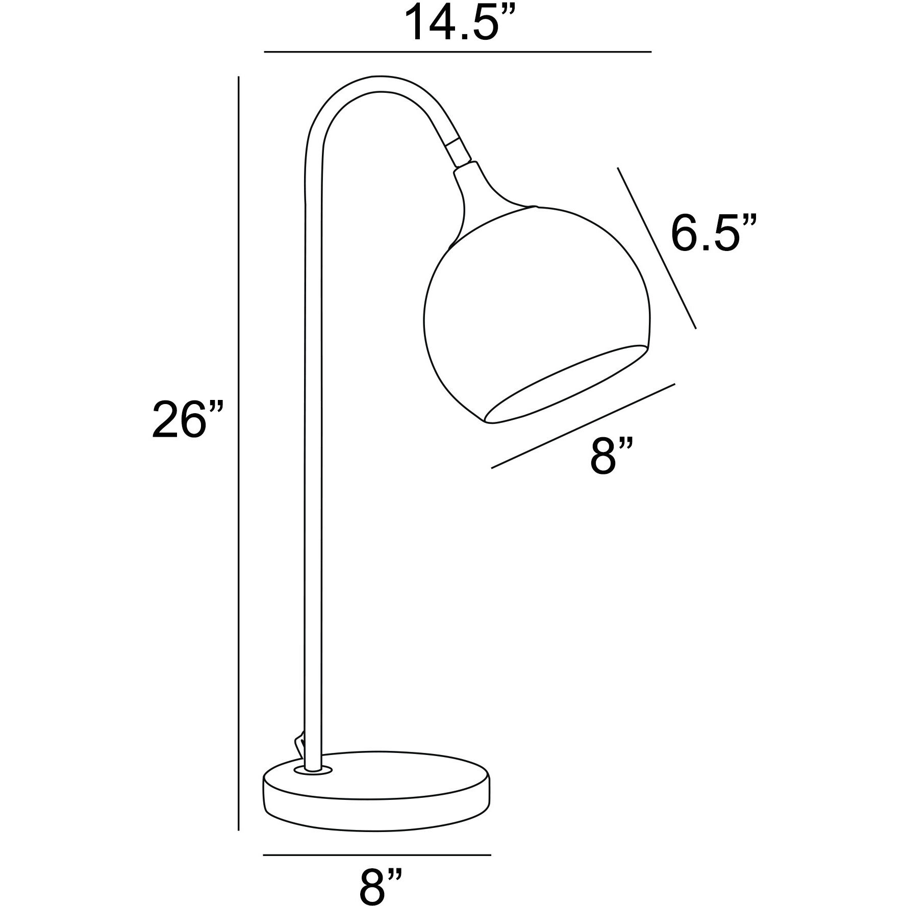 Rayssa 26 inch 60.00 watt Black Table Lamp Portable Light