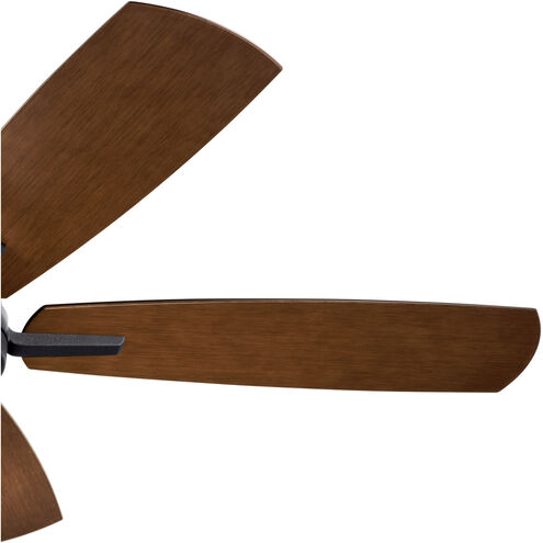 Lydra 52 inch Distressed Black with Walnut Blades Ceiling Fan