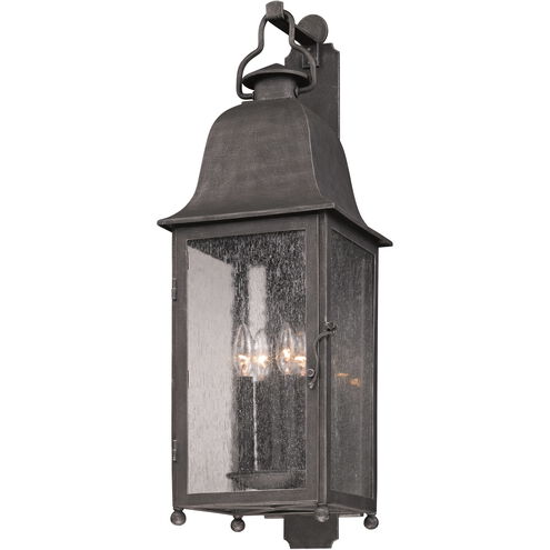 Larchmont 4 Light 32 inch Aged Pewter Outdoor Wall Sconce
