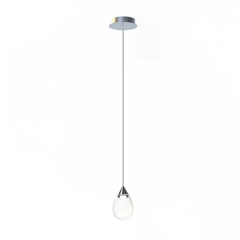 Dewdrop LED 4 inch Polished Chrome Mini Pendant Ceiling Light