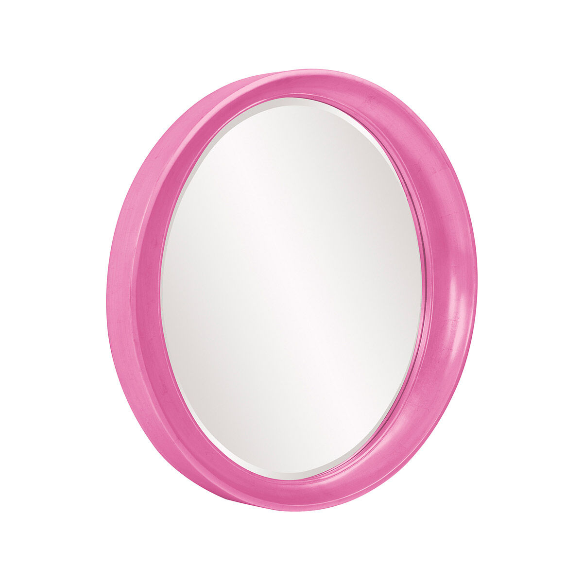 Ellipse 39 X 35 inch Glossy Hot Pink Wall Mirror